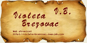 Violeta Brezovac vizit kartica